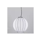 SIRU - Luster na lanku SFERA 1xE27/60W/230V precnik 42 cm crna/bela venecijansko staklo