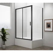 POLYSAN DEEP BLACK pravokoten tuš 1100x900mm, prozorno steklo, možnost montaže L/P