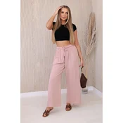 Wide-waisted trousers dark powder pink
