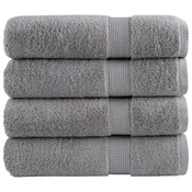 Vidaxl Premium brisače za roke SOLUND 4 kosi sive 50x100 cm 600 g/m2