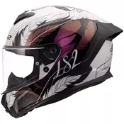 Integralna motociklisticka kaciga LS2 FF820 Rapid III Boho sjajna bijelo-crno-roza