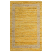 Rucno radeni tepih od jute žuti 80 x 160 cm