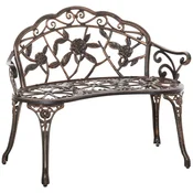 Homestar Vrtna klop za 2 osebi 100x54x78 cm bronasta