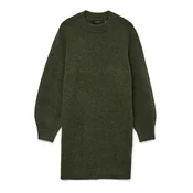 VERO MODA Pletena obleka VMBESTI temno zelena