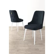 HANAH HOME Set 6 stolica Newa Anthracite Black