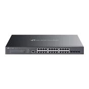 TP-LINK Switch 24x1000 Mbps (8x PoE++ 90 W + 16x PoE+ 30 W) + 4x10G SFP+ + 2x konzole, upravljani, SG3428XMPP