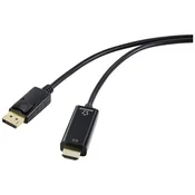 Renkforce Renkforce DisplayPort / HDMI adapterski kabel DisplayPort vtič\, HDMI-A vtič 1.00 m črna RF-5179186 DisplayPort kabel, (20415575)
