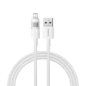 Punjac i podatkovni USB-A na Lightning kabel Baseus Data Cable Display 2 - 2.4A - 2m - moon white