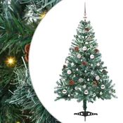 Vidaxl Umestno božično drevo med 150 LED Zelena 150 cm PVC in Jeklo