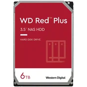 HDD NAS WD Red Plus (3.5, 6TB, 256MB, 5400 RPM, SATA 6 Gb/s)