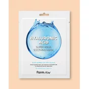 Farmstay Maska iz blaga s hialuronsko kislino Hyaluronic Acid Super Aqua Soothing Mask - 25 ml/1 kos