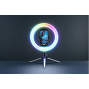 Krožna LED luč CELLULALRINE selfie ring, LED, multicolor, črn