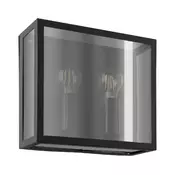 Eglo 31566 - Spoljašnje zidno svetlo ALAMONTE SMOKE 2xE27/40W/230V IP44 crna