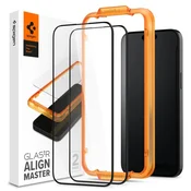 Spigen – Glas.tR Align Master (2 kosa) za iPhone 15 Pro Max – črno