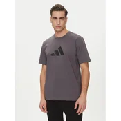 adidas T-shirt Future Icons 3 Bar Logo JD4921 Siva Regular Fit