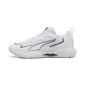 PUMA Solarflash 4 Indoor Shoes Unisex, Shoes, White/Aged Silver, 42.5