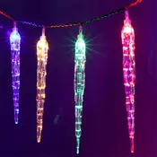 Višenamjenske svjetlosne niti u obliku ledenog kristala, 3 m, višebojne, 30 LED dioda, napajane 3xAA baterijama, lagana dekoracija 043-02