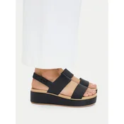 Crocs Sandali Brooklyn Matte Wrap Low Wedge 211802 Črna