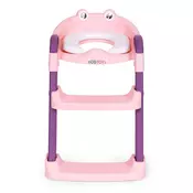 Adapter za wc šolju za decu sa stepenikom, pink, ECOTOYS