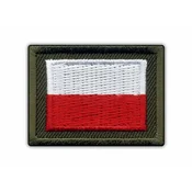 shumee Našitek Zastava Poljske (zelena) - Magnetna podlaga - Vezen našitek/značka/emblem