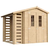 Timbela Lesena vrtna lopa - 272x206xH218 cm/ 4,47 m2 - Vrtna hiša brez podov - TIMBELA M386C, (21884938)