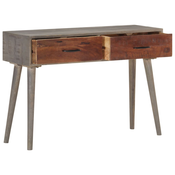 MAISON CHIC konzolna miza - miza ob steni siva 110x35x75 cm trden robusten mangov les, (21786519)