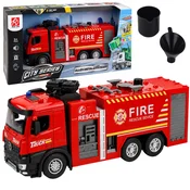 Gasilska cisterna LEAN TOYS 1:12 s funkcijo izstreljevanja vode, lučmi in zvoki