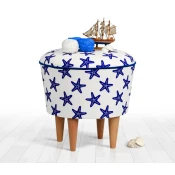 Atelier del Sofa Tabure 42cm Plavo-Belo