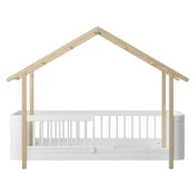 oliver furniture® otroška posteljica mini+ house bed 60x160 white/oak