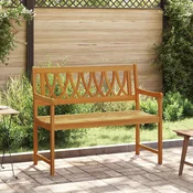 Vanjska klupa Prirodna 110 x 55,5 x 90 cm Cvrsto drvo akacije