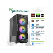 PCPLUS Gamer Ryzen 7 5700X 16GB 1TB NVMe SSD GeForce RTX 4060 8GB RGB Windows 11 Home igrace stolno racunalo