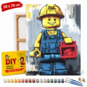shumee Slika po številkah z okvirjem Lego Man 50x70 cm