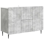 Vidaxl Strani šal Betonsko siva 89 x 34,5 x 62 cm Inženirski les