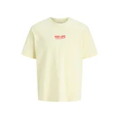 JACK & JONES Majica JORDiablo svetlo rumena/rdeča/živo rdeča