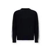 JACK & JONES Pulover JCOTRACE črna/bela