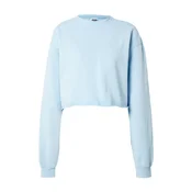 Womens embroidery of cropped flowers Terry Crewneck balticblue