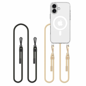 OVITEK TECH-PROTECT FLEXAIR CHAIN MAGSAFE IPHONE 16 BLACK & TAUPE