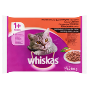 Whiskas hrana u vrecici izbor mesa i povrca u umaku 4 x 85 g