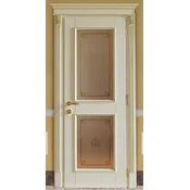 Casa Padrino luxury baroque apartment door cream/gold - Magnificent solid wood door with glass windows and frame - Furniture in baroque style - Baroque furniture - Luxury quality - Made in Italy