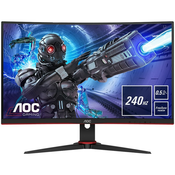 AOC Monitor LED C32G2ZE 32 Gaming Curved 240Hz (31.5, 16:9, 1920x1080, VA, Antiglare + 3H, 240Hz, 300 cd m?, 4000:1, 1 ms, 2xHDMI, DP, Ti