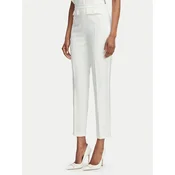 Elisabetta Franchi Hlače iz tkanine PA-185-62E2-V270 Kremna Slim Fit