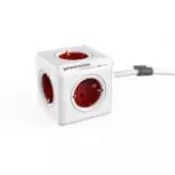 Allocacoc PowerCube Extended 5xSchuco 16A/230V,kabl 1.5m,crven, 1300RD/DEEXPC