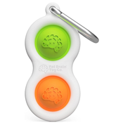Senzorna igračka-privjesak za ključeve Tomy Fat Brain Toys - Simple Dimple, narančasta/zelena