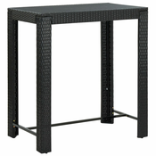 Den Vrtna barska miza crna 100x60,5x110,5 cm poli ratan
