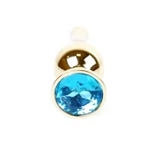 Gardj Europe MyLove Toys – Nakit Gold BUTT PLUG – Svetlo modra