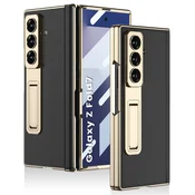 Overboard Ovitek GKK za Samsung Galaxy Z Fold7 5G s steklom in stojalom - črno-zlat