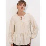 Bigdart Bluza Blusen kremna