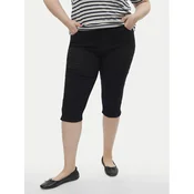 Vero Moda Curve Capri hlače Cjune 10303171 Črna Slim Fit