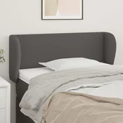 Vidaxl vidaXL Vzglavnik s krilci, siv, 93x23x78/88 cm, umetno usnje