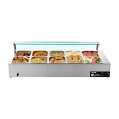 VEVOR Električni grelnik hrane za 10 posod pultni bife Bain Marie 1460x690x385 mm